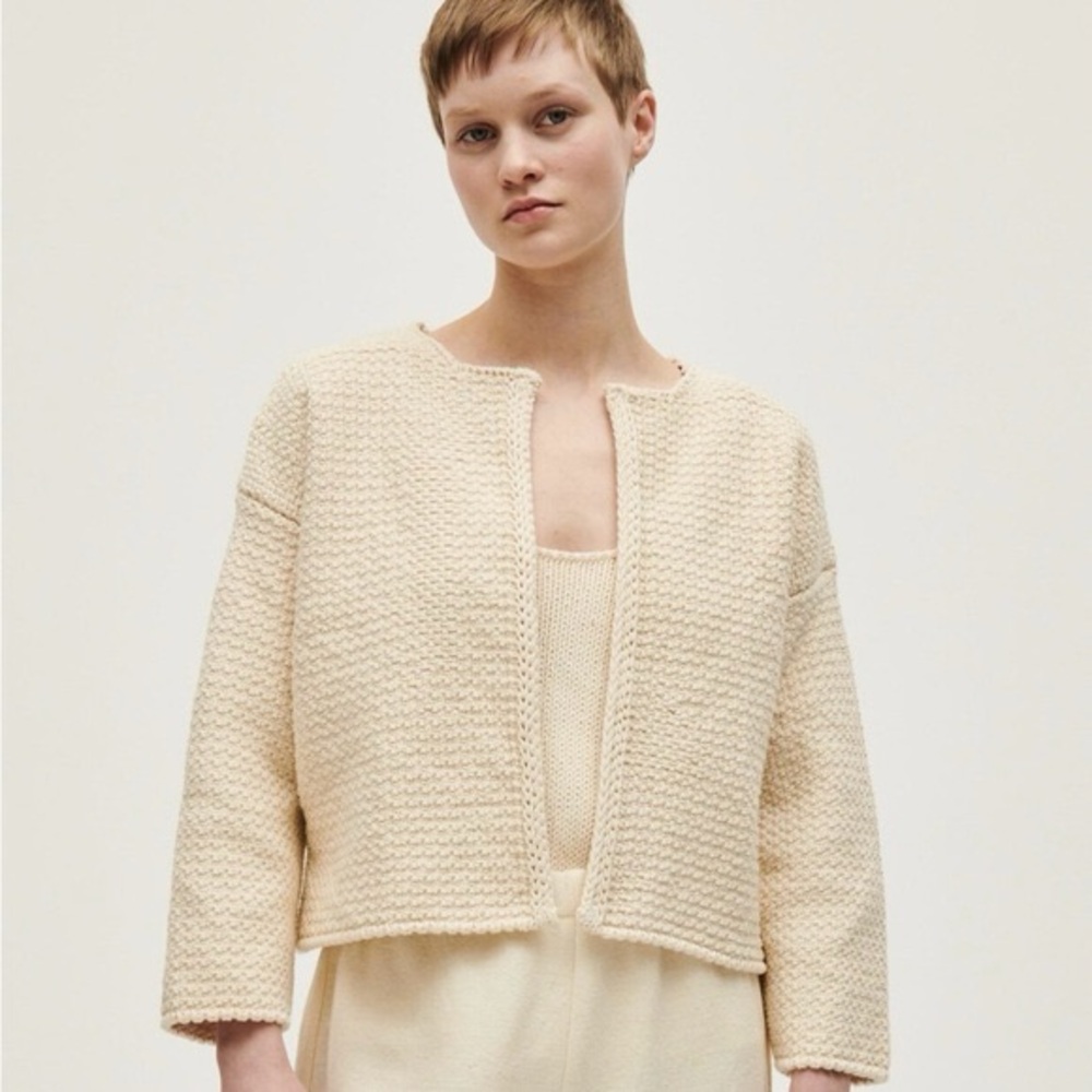 Elegant Cream Women's babaa no4 cardigan in natural